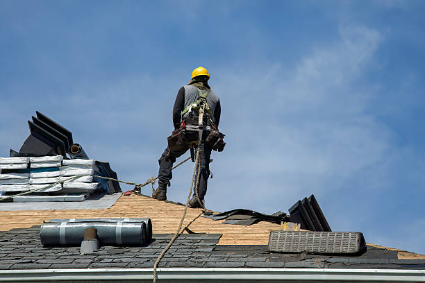 Professional Gutter Installation technician working in Dawsonville, GA